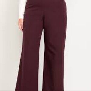 TWO NWT Wide Leg High Rise Old Navy Pants - One Regular, One Pixie XL